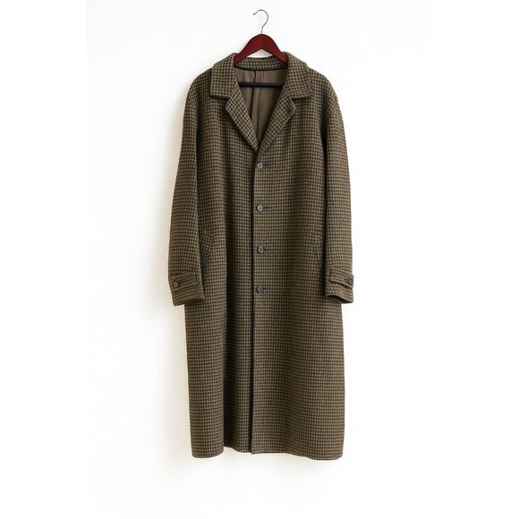 Ralph Lauren Other - Vintage CHAPS Ralph Lauren Houndstooth Wool Overcoat Trench Coat  L/XL